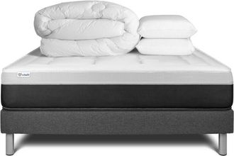 VITALIT Pack Colch&oacute;n Gris Muelles Y Viscoel&aacute;stica 160 X 200