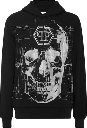 Philipp Plein Fleece Hoodie Sweatshirt Glass Skull