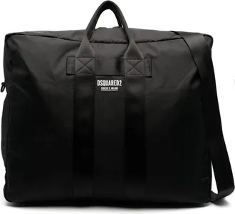 Dsquared2 logo-print weekend bag - men - Fabric - OS - Black