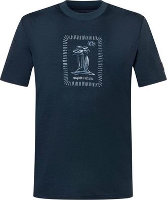 super.natural Palm Island Bio Jersey Tee Merinoshirt f&uuml;r Herren | blau
