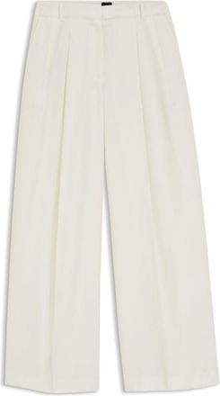 BOSS Relaxed-fit trousers in a wool blend