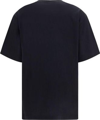 Gucci Logo-Embroidered Web Print T-Shirt - Black