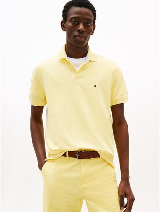 Tommy Hilfiger Mens Regular Fit Stretch Tommy Polo - Yellow - XXXL