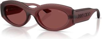Jimmy Choo London 6002U Zonnebril - Dames - Zonnebrillen - Rood - 54 MM - Accessoires