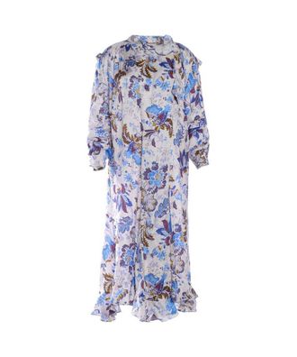 Isabel Marant Isabel Marant Womens Bellini Dress in Ecru - Blue - Size Medium