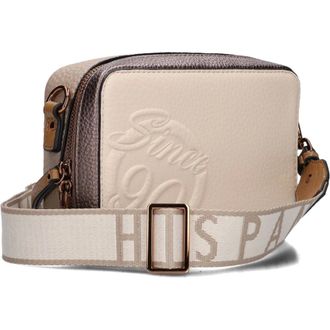 Hispanitas Tassen, Dames, Beige, ONE Size, Beige Leren Crossbodytassen voor Dames
