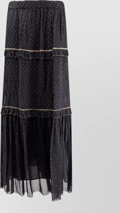 Isabel Marant cotton polka-dot flounced midi skirt