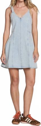 Saltwater Luxe Madisin Mini Dress In Stonewash Denim