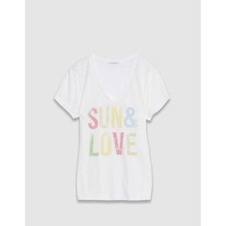 Ikks Bedrukt T-shirt met korte mouwen en V-hals