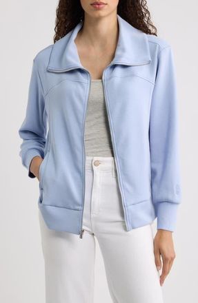 Tommy Bahama Palm Voyage Zip-Up Sweatshirt Jacket in Evertide at Nordstrom, Size X-Large