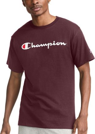 Champion Mens, Classic Graphic, Soft and Comfortable T-Shirts Logo (Reg. Or Big & Tall), Maroon Script, XXL
