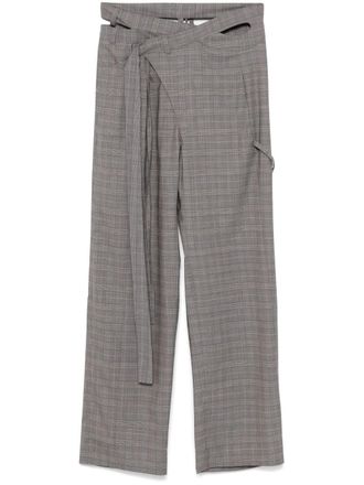 Ottolinger Womens Wool Blend Wrap Trousers - Grey Nylon - Size EU 34 (Womens)