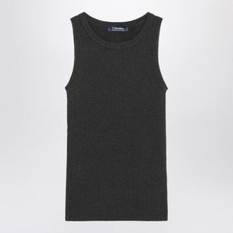 Max Mara Ribbed Tank Top In Wool And