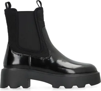 Tory Burch Black Solid Chelsea Boots
