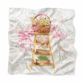 Adiba The Ros&eacute; Garden Bag Hair Scarf in Multicolor at Nordstrom