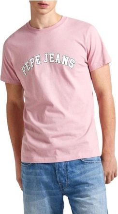 Pepe Jeans London Clement T-Shirt - Heren - T-shirts - Roze - XL - Katoen - Tops
