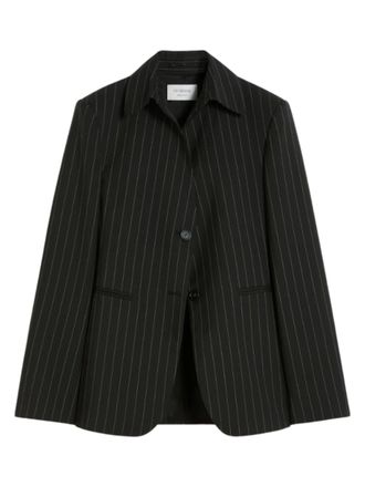 Sportmax Black Pinstripe Single Button Jacket