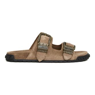 Ash Sliders, female, Beige, Size: 10 US Ciabatta Sportivo Doppia Fibbia