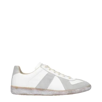 Maison Margiela Blue Leather Athletic Mens Sneakers