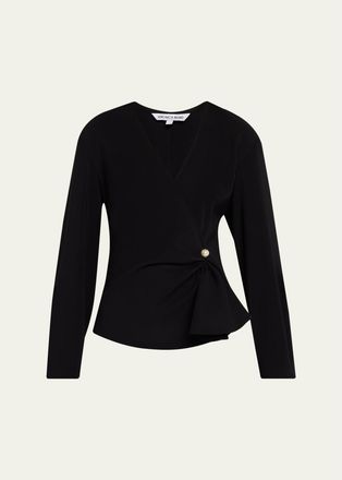 Veronica Beard Drew Wrap Top