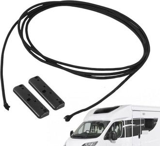 OEM Red De Almacenamiento Para Caravanas - Red De Carga Extensible - Sujetaequipajes - Material Resistente Al Desgaste - Cuerda De 500 Cm - Negra
