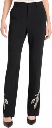 Cinq &agrave; Sept Metal Paisley Kerry Pants In Black