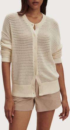 Varley Pembroke Knit Cardigan in Egret at Nordstrom, Size Xx-Small