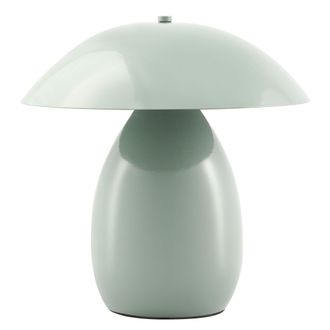 Beliani L&aacute;mpara De Mesa Moderna Con Pantalla De Hierro Una Luz 30 Cm Forma De Seta Verde Claro Sigi