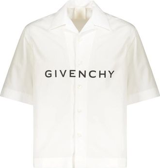 Givenchy Short Sleeve Shirts, male, White, Size: XS Short Sleeve Shirt