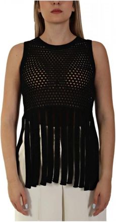 Marella Mouwloze Top - Dames - Tops zonder mouwen - Zwart - S - Tops