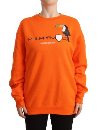 Philippe Model Printed Long Sleeves Pullover Womens Sweater