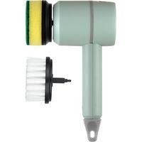 OEM Nuevo Cepillo De Limpieza El&eacute;ctrico, 3 Cabezales, Limpiador Multifuncional Para Tarros Y Platos, Cocina, Ba&ntilde;o, Ba&ntilde;era, Cristaler&iacute;a, 1 Unidad (verde) -