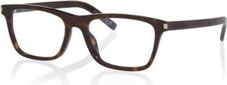 Saint Laurent 56mm Rectangle optical glasses in Tortoise at Nordstrom