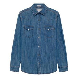 Roy Rogers Denim Shirts, male, Blue, Size: XL Martin Shirt