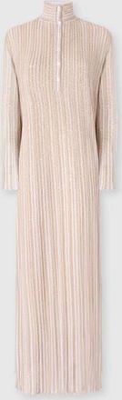 Missoni Long Button-down Dress With Lamé Stripes And Long Sleeves in White at Nordstrom, Size 40 It