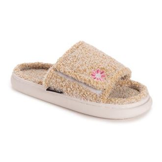 Muk Luks Womens Gael Slide Slipper in Tan Daisy at Nordstrom, Size Medium