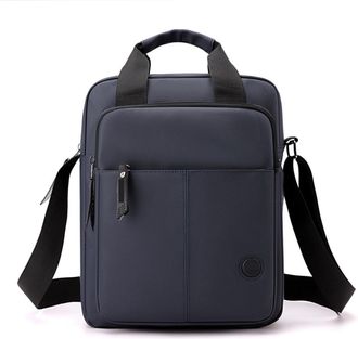 Generic Compatible For Mens Vertical Shaped Bags Single Shoulder Bag Waterproof And Wear-resistant Backpack Multiple Pockets(Blue)