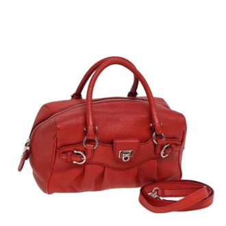 Ferragamo Pre-owned Handbags, female, Red, Size: ONE SIZE Pre-owned Handbag