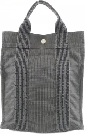 Herm&egrave;s Black Canvas Backpack (Pre-Owned)