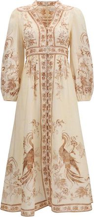Zimmermann Beige Linen Casual Womens Dress