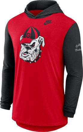 Nike Georgia Campus Legacy Nike Mens Dri-FIT College Long-Sleeve Hooded T-Shirt in Red | 01NB064YUGV-CNJ