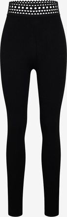 Alaia Strick-Leggings mit Lochstrick-Taille Vienne