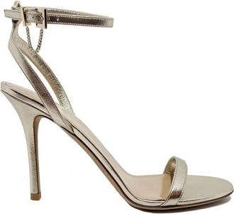 Valentino Garavani Stiletto Hak Sandalen - Dames - Sandalen met hakken - Geel - 40 1/2 EU - Leer - Schoenen