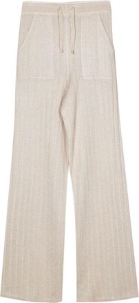 Lorena Antoniazzi wide-ribbed knitted trousers - women - Elastane/Polyamide/Viscose/Polyester - 44 - Neutrals