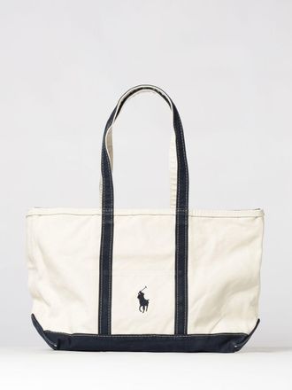 Polo Ralph Lauren Borsa in canvas di cotone con logo ricamato