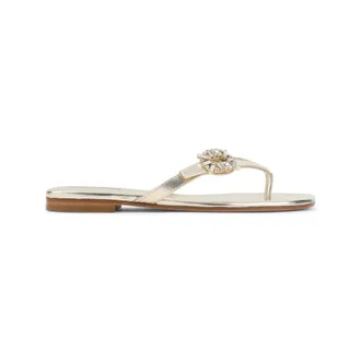 Roger Vivier Strass B Flip Flops - female - Roger Vivier - Flip Flops - Beige - 5 1/2 UK - Shoes