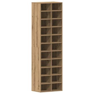 vidaXL Vidaxl - Zapatero De Madera Contrachapada Roble Artisian 54x34x183 Cm