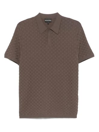 Emporio Armani knitted polo shirt - Brown