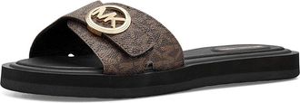 Michael Kors Mk Pool Slides Womens Sandals Brown : 10 M, Synthetic
