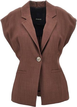 Pinko Panama fabric sleeveless jacket Woman 40